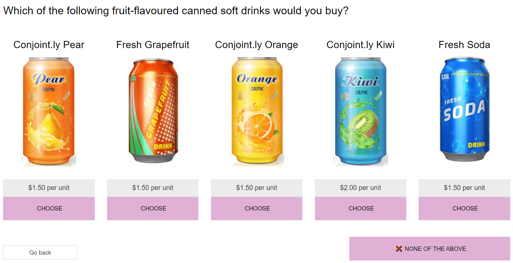 Brand-Price Trade-Off's conjoint exercise presents various brands along with current offering