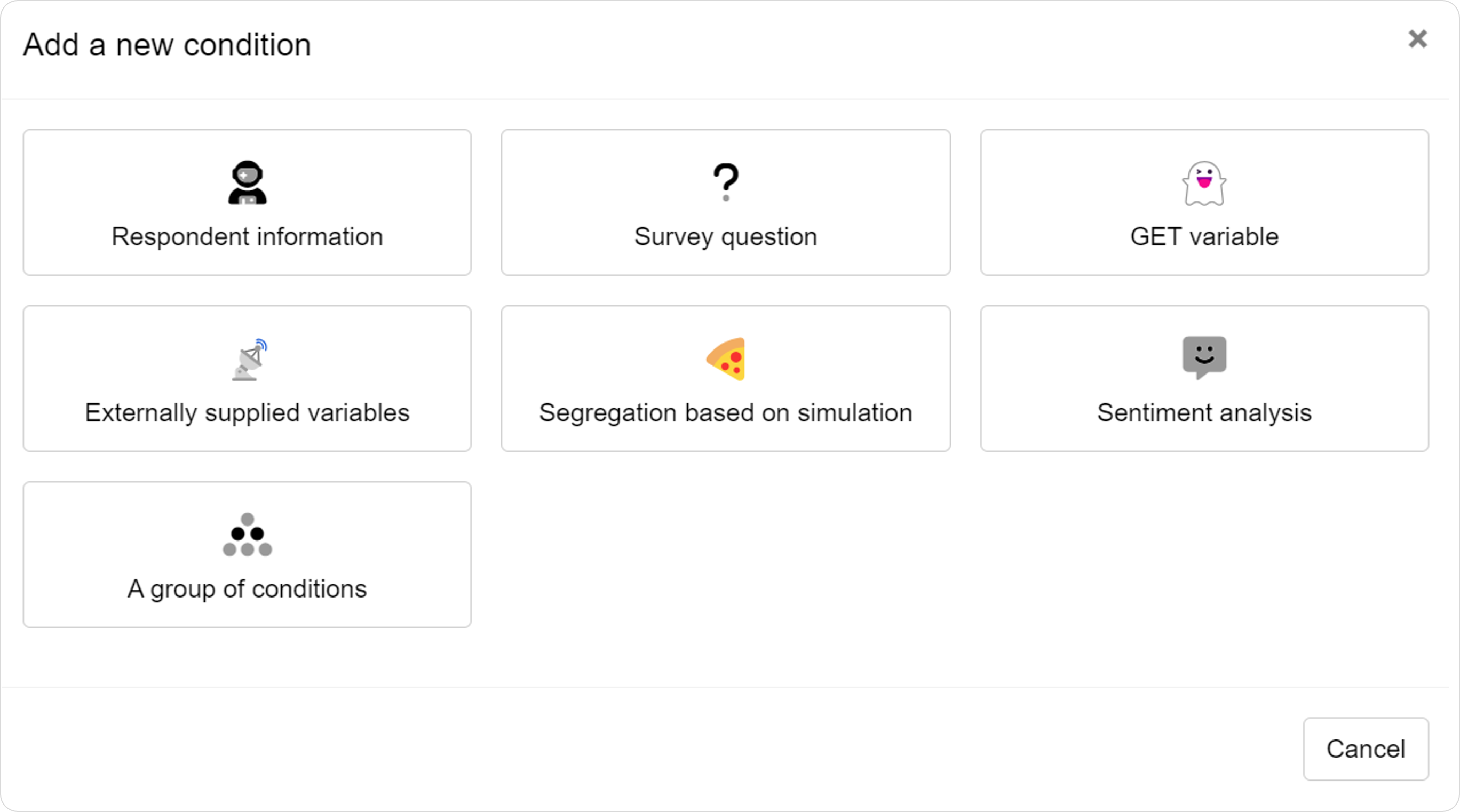 Selecting segmentation type