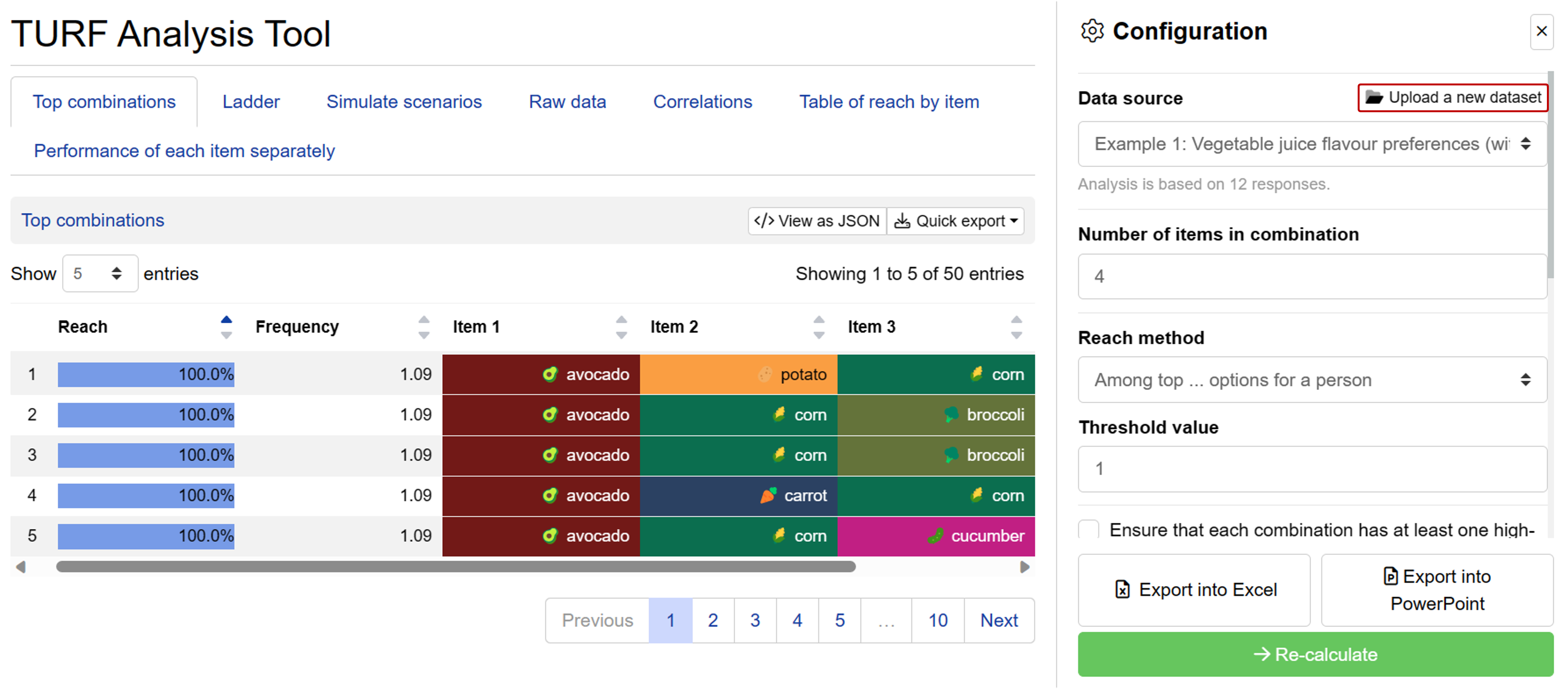 Upload your own dataset